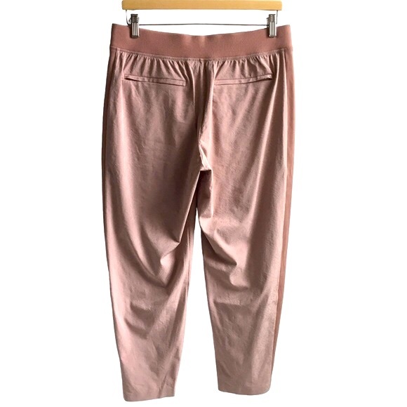 Athleta Brooklyn Textured Ankle Pants Grain Camo Mocha Latte Size 10 - Picture 4 of 17